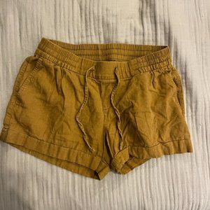 Old Navy Mustard Linen Shorts